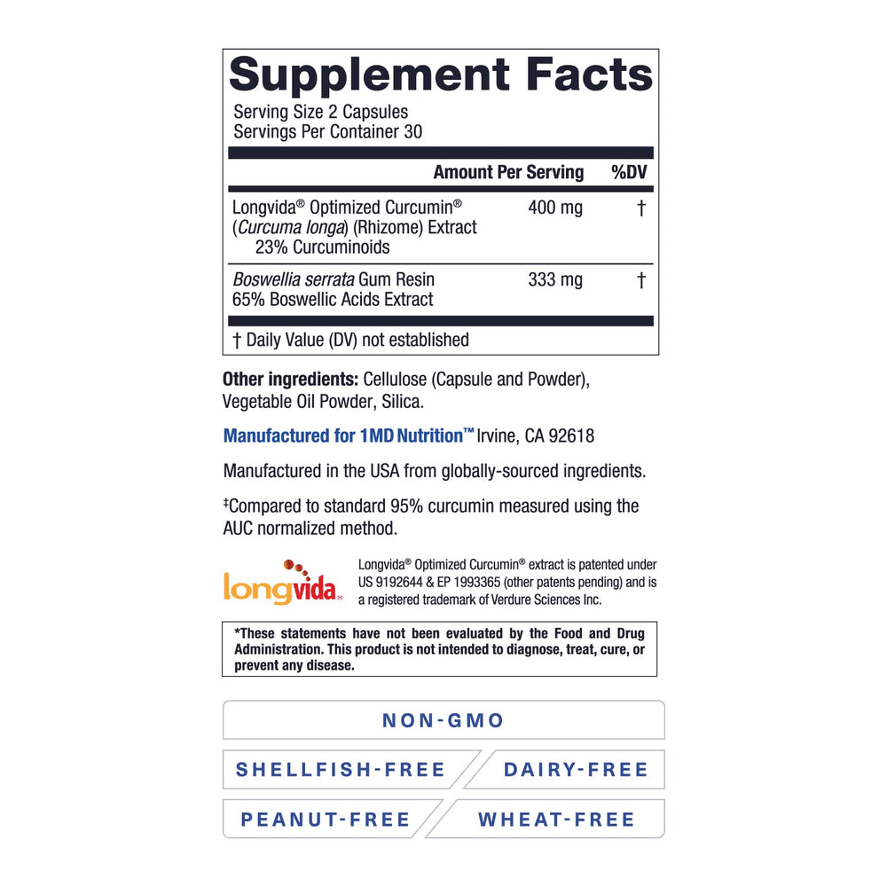 1MD CurcuminMD Plus brain health concept with research imagery