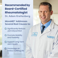 Close-up of MoveMD capsules highlighting quality formula