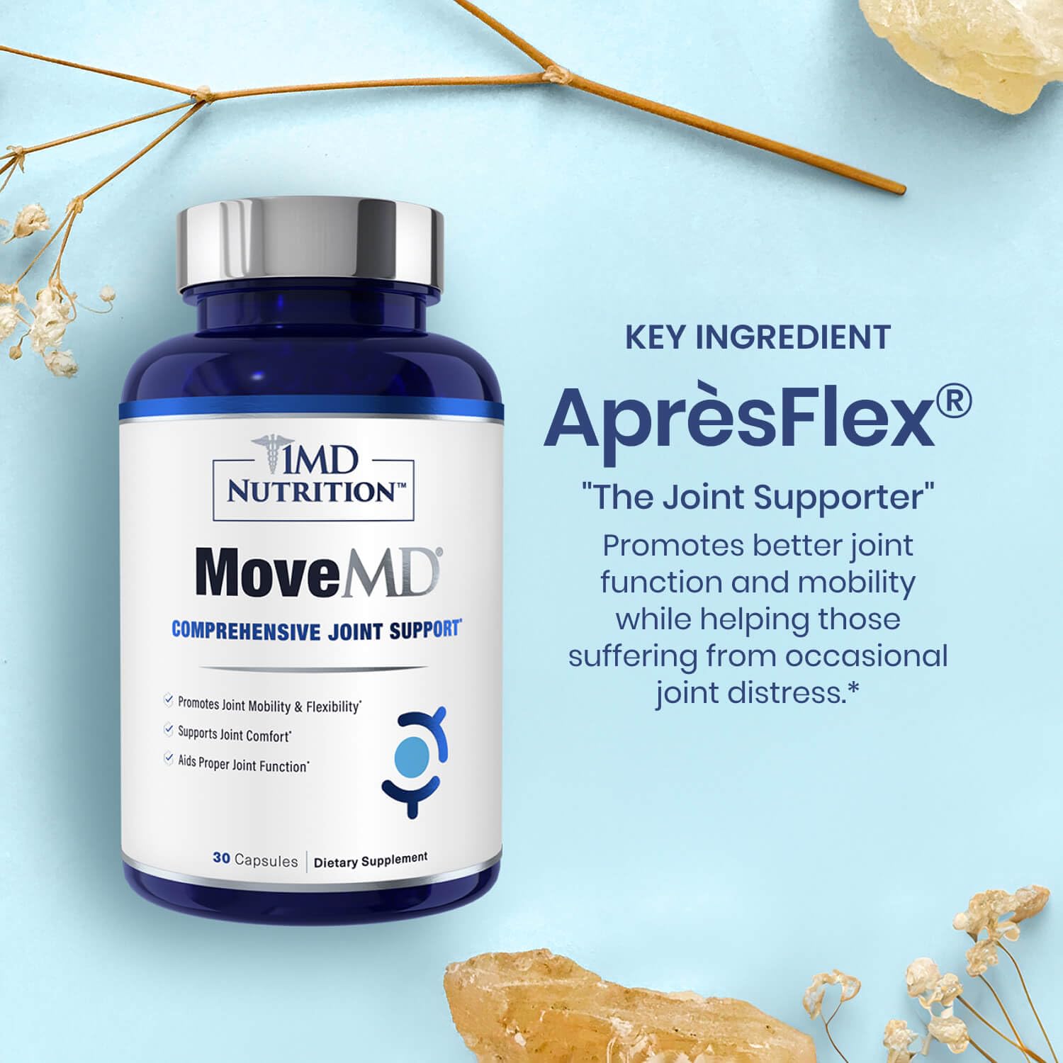 MoveMD being poured, illustrating easy daily dosing