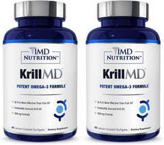 1MD KrillMD Antarctic krill oil softgels bottle for omega-3 support