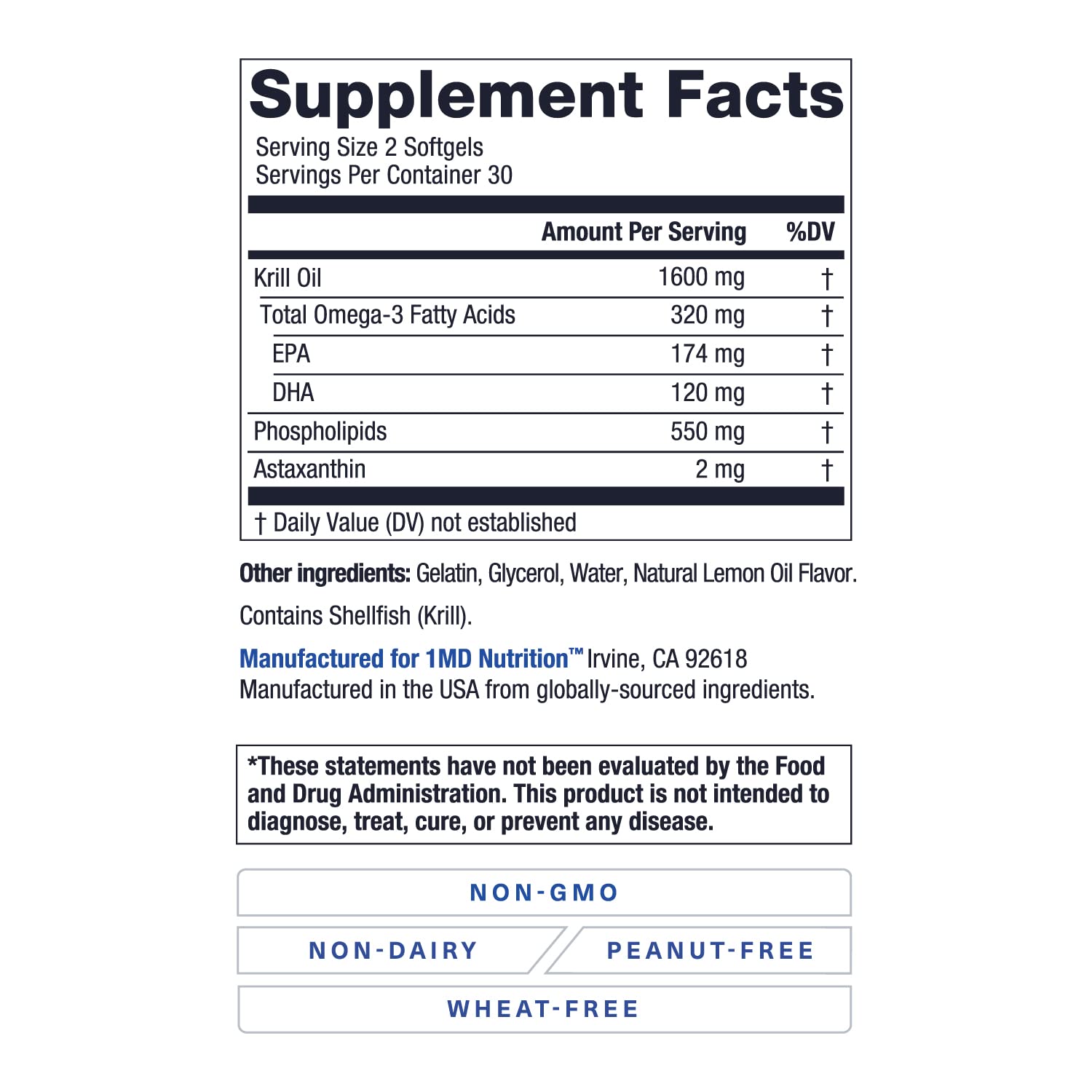 1MD KrillMD softgels close-up for easy daily use