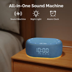 1Mii white noise sound machine night-light on adds cozy ambience for late-night feeds.