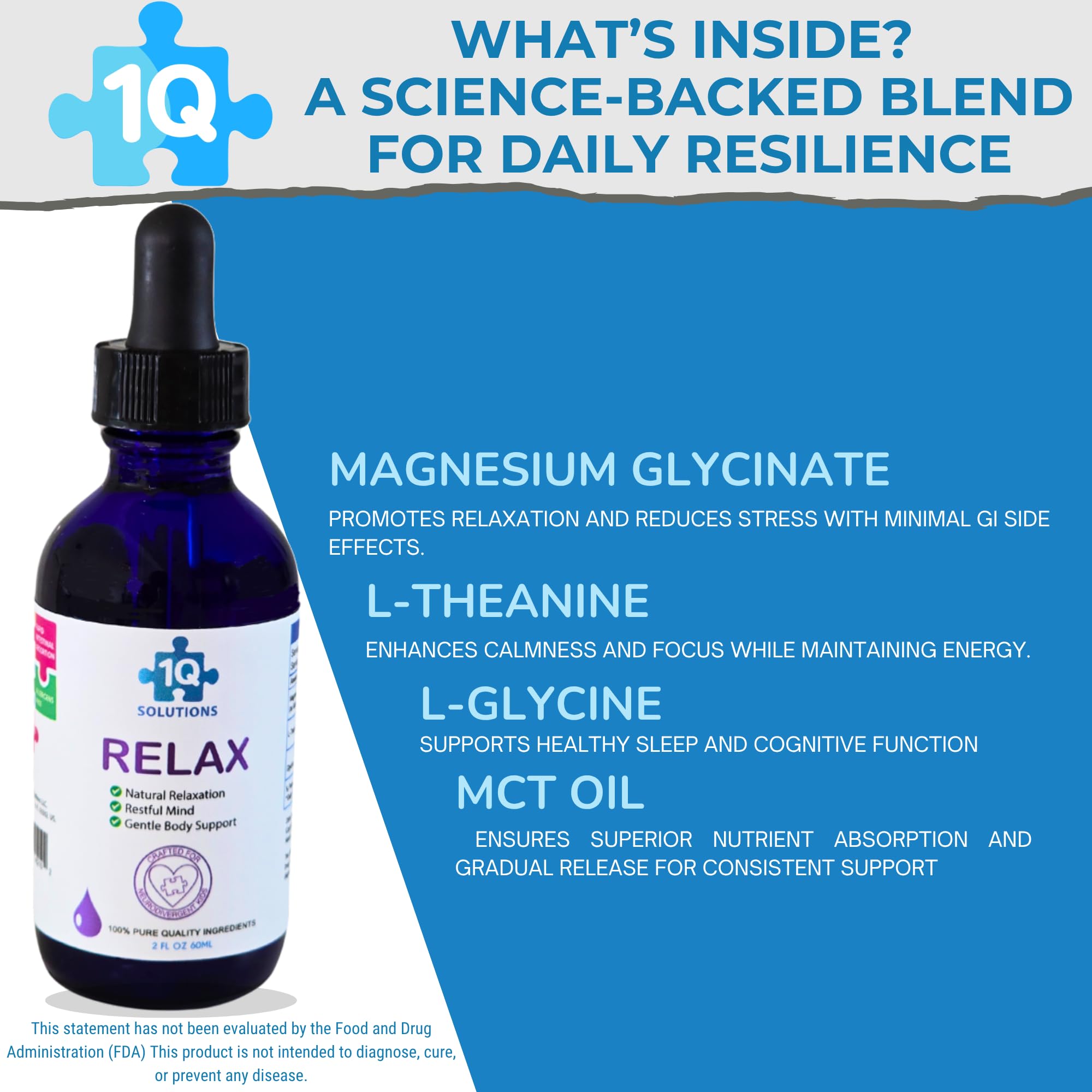 1Q Relax vegan hypoallergenic formula banner image.