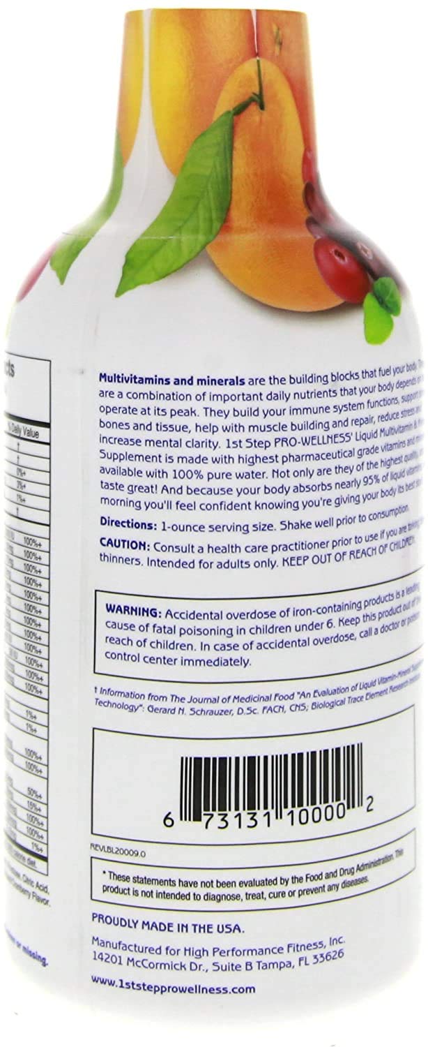 Packaging glimpse of 1st Step for Energy Citrus Burst bottle.