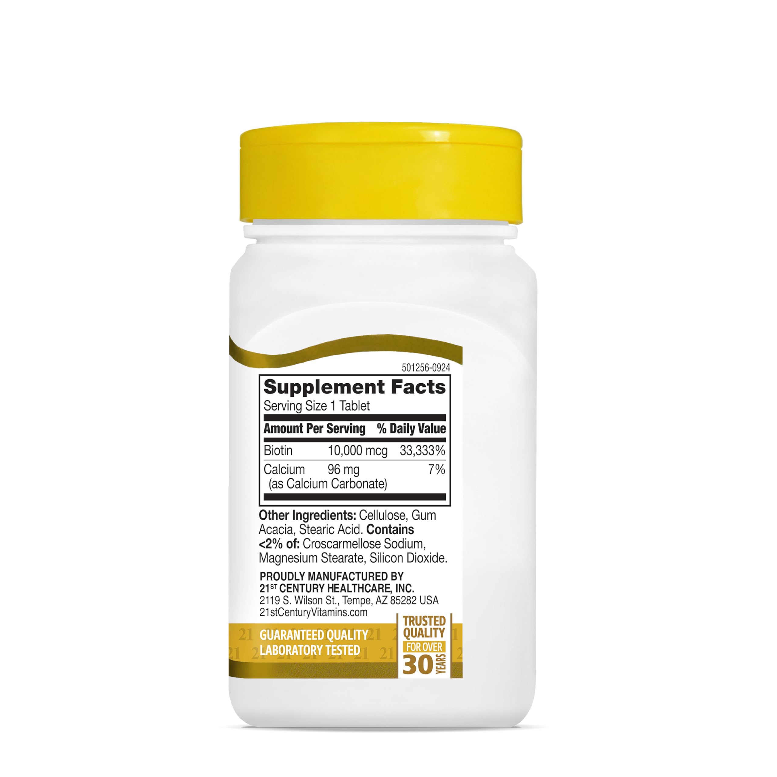 Laboratory-tested seal emphasizes product quality and consistency.