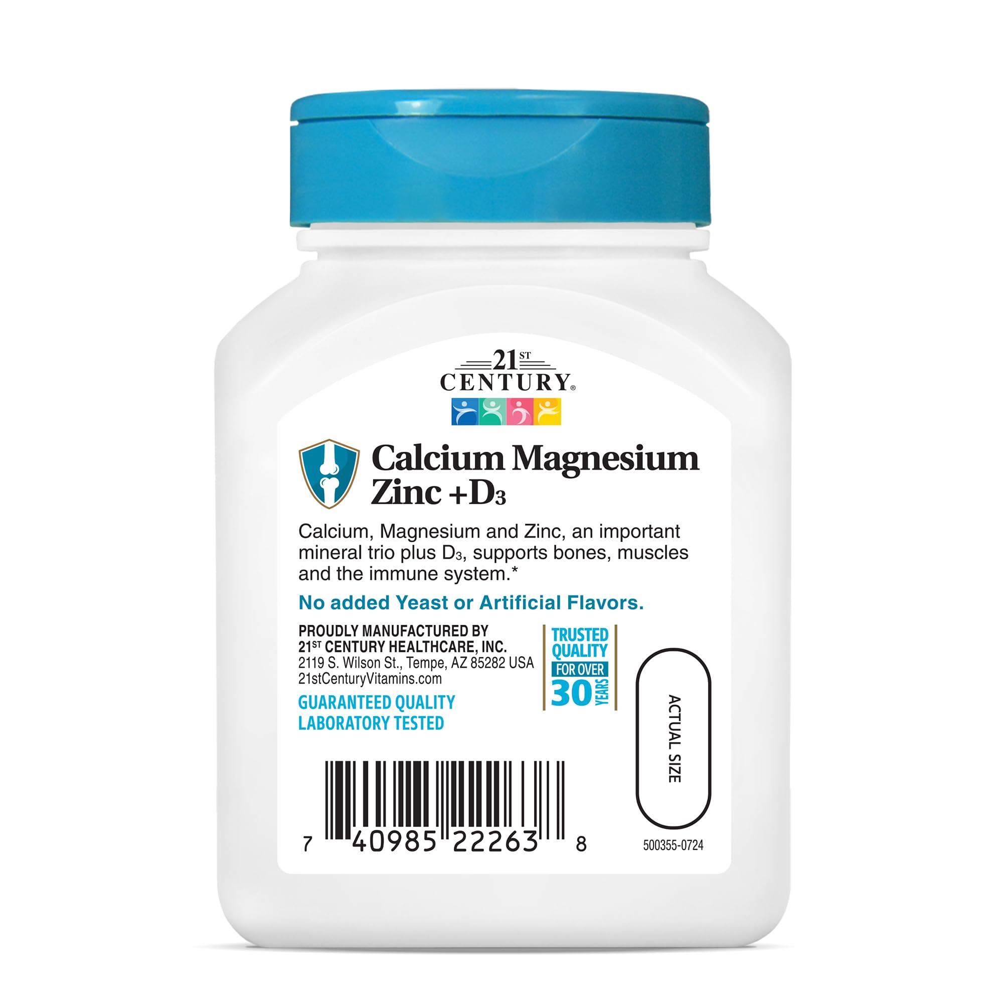 21st Century Cal Mag Zinc D tablets no artificial flavors icon