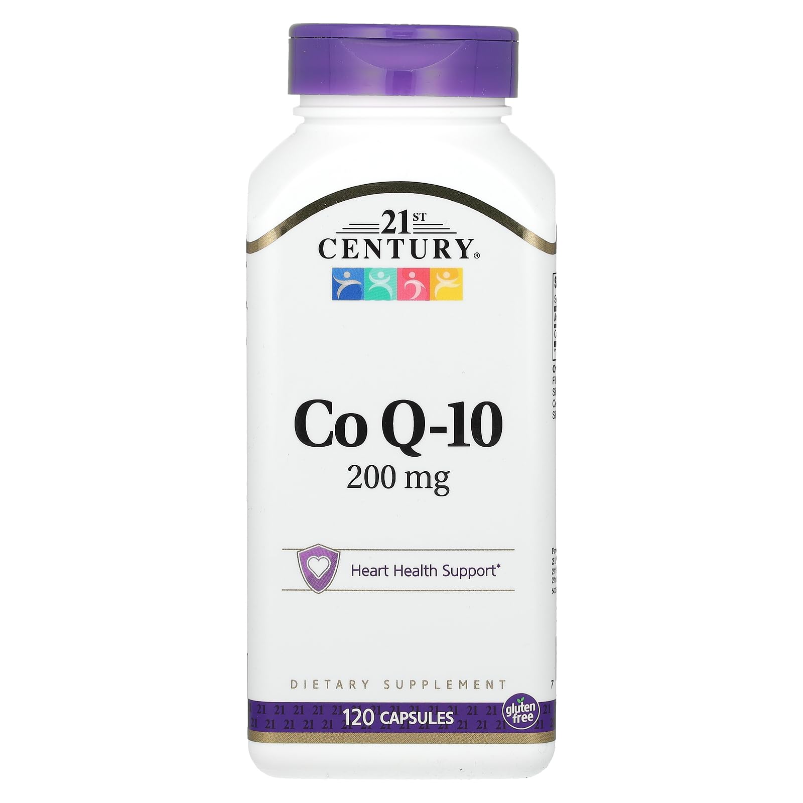 21st Century CoQ10 200 mg bottle front view highlighting antioxidant support potential