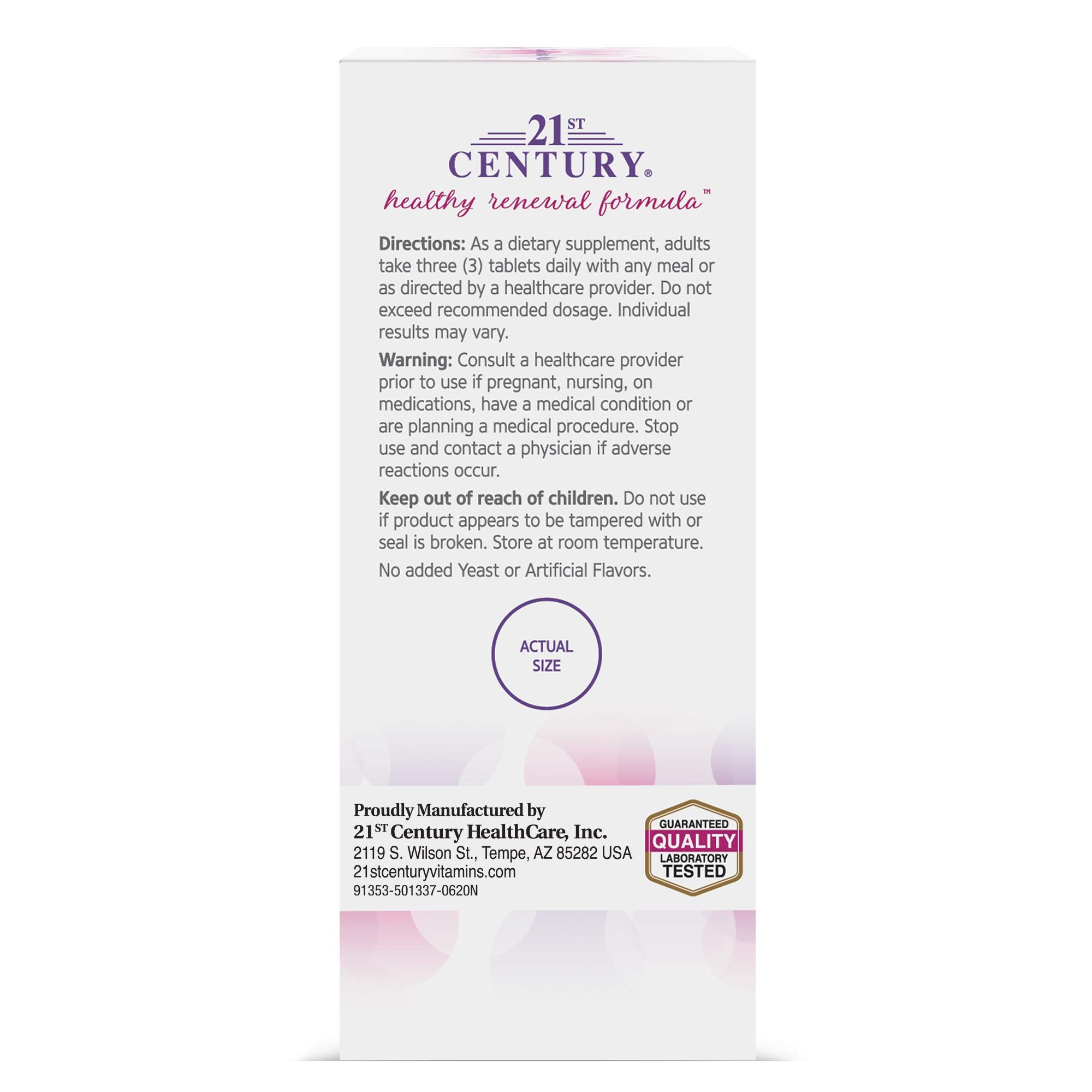 21st Century Hair Skin Nails tablets in hand, easy daily use