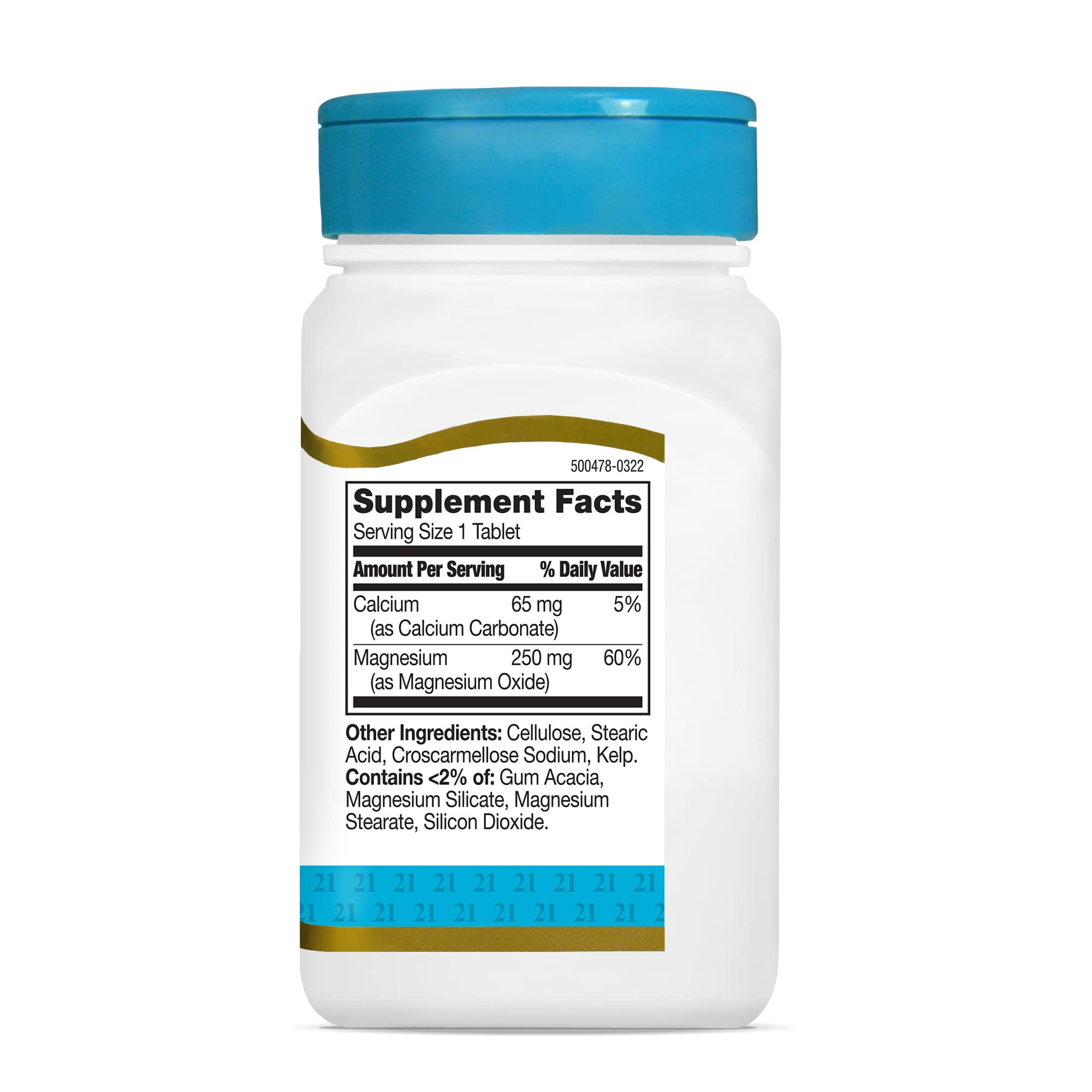 21st Century Magnesium 250 mg tablets mealtime use—integrate into everyday routines.