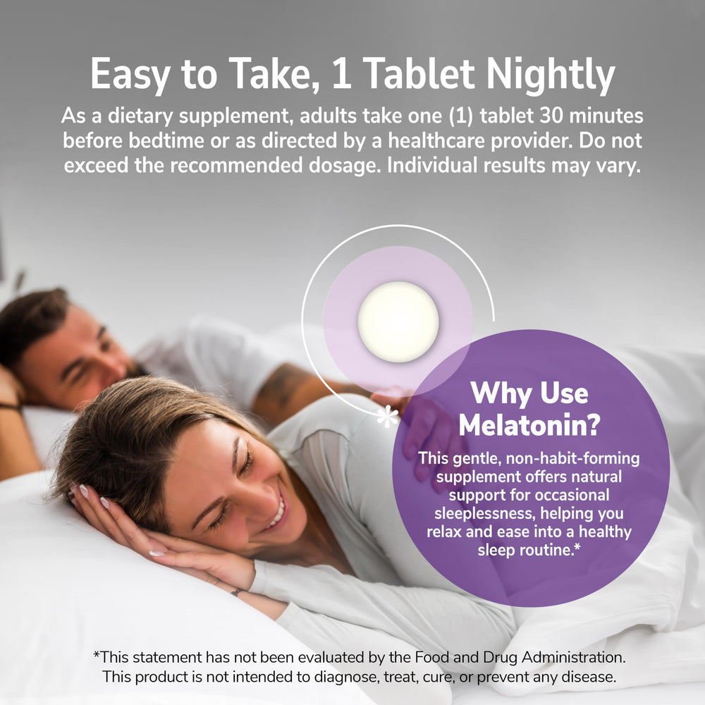Label on 21st Century Melatonin 3 mg tablet highlights vegan and non-GMO status.