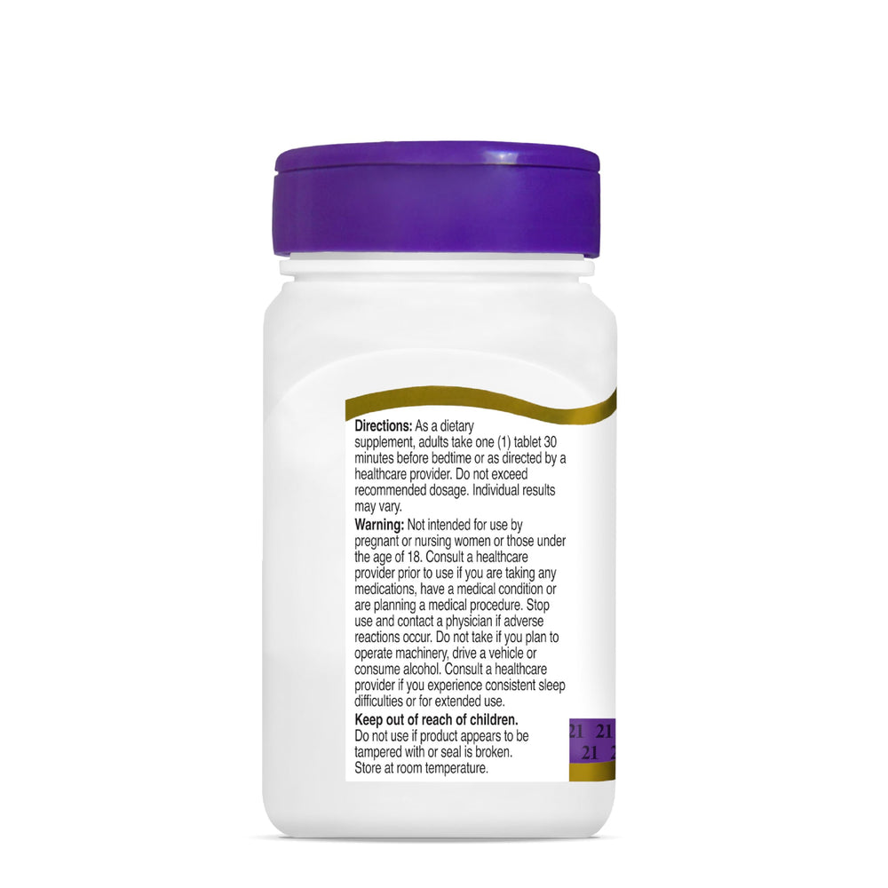 21st Century Melatonin 5 mg no sugar or yeast label highlights purity