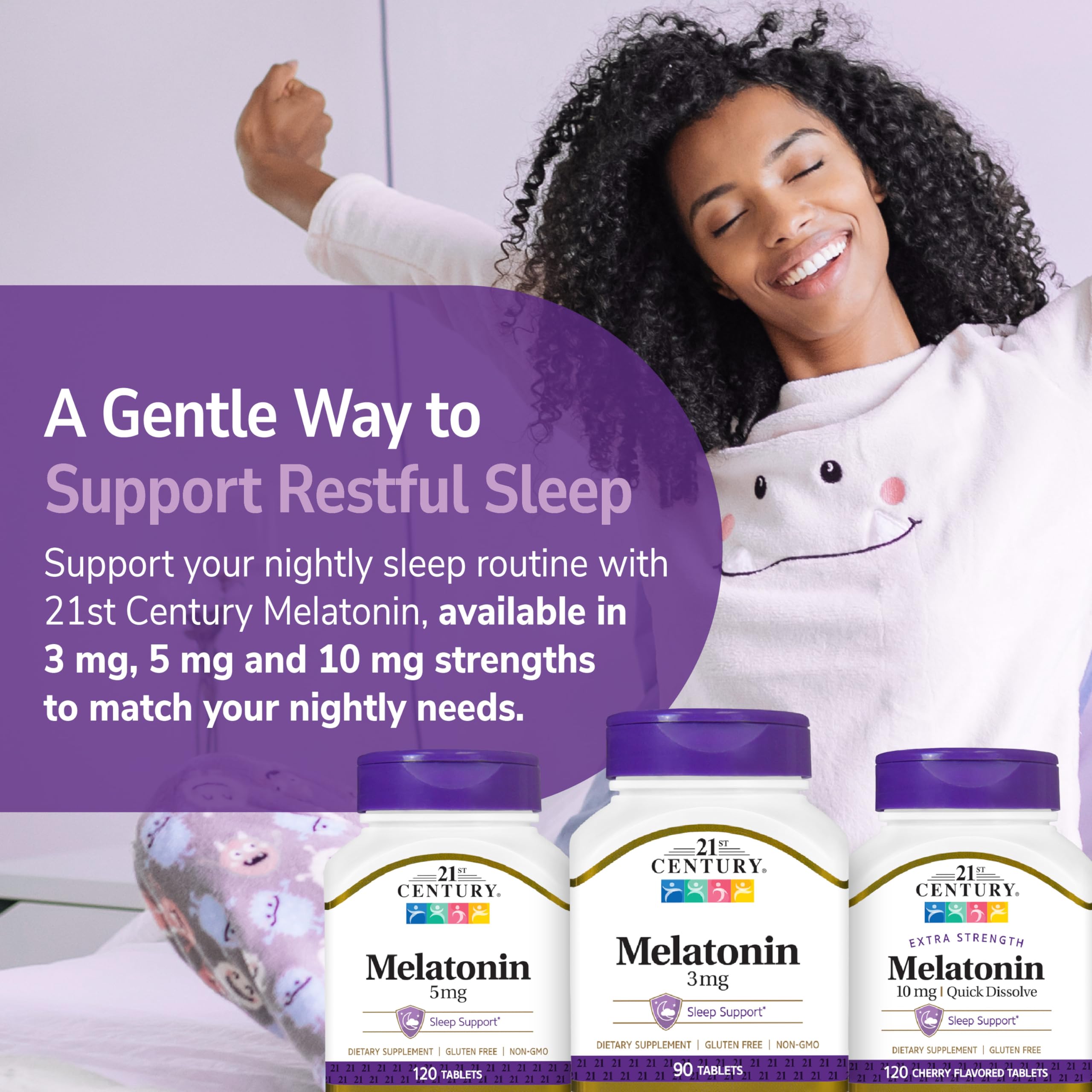 21st Century Melatonin 5 mg purity and potency seal signals quality