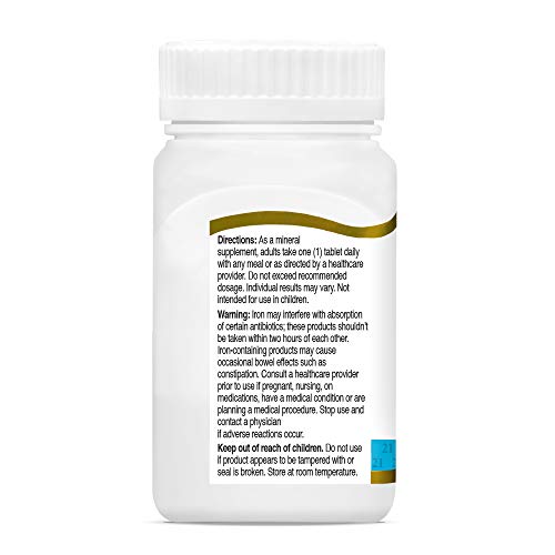 21st Century Slow Release Iron Tablets product shot conveying high-potency iron benefits.