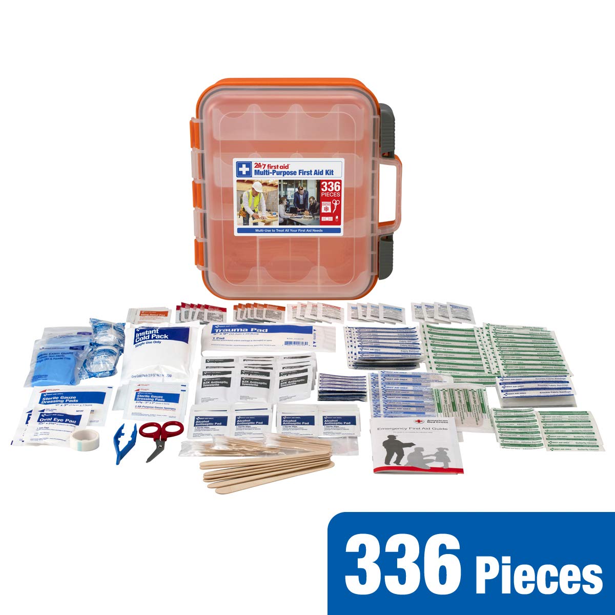 24/7 First Aid kit with easy-slide latches for secure, fast access.