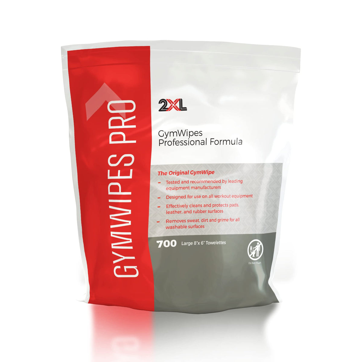 2XL GymWipes professional towelettes bucket refill for surface-safe gym cleaning and quick wipe-downs