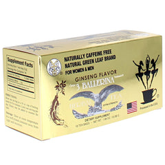 3 Ballerina Ginseng Slim Power tea pack with sachets for daily vitality