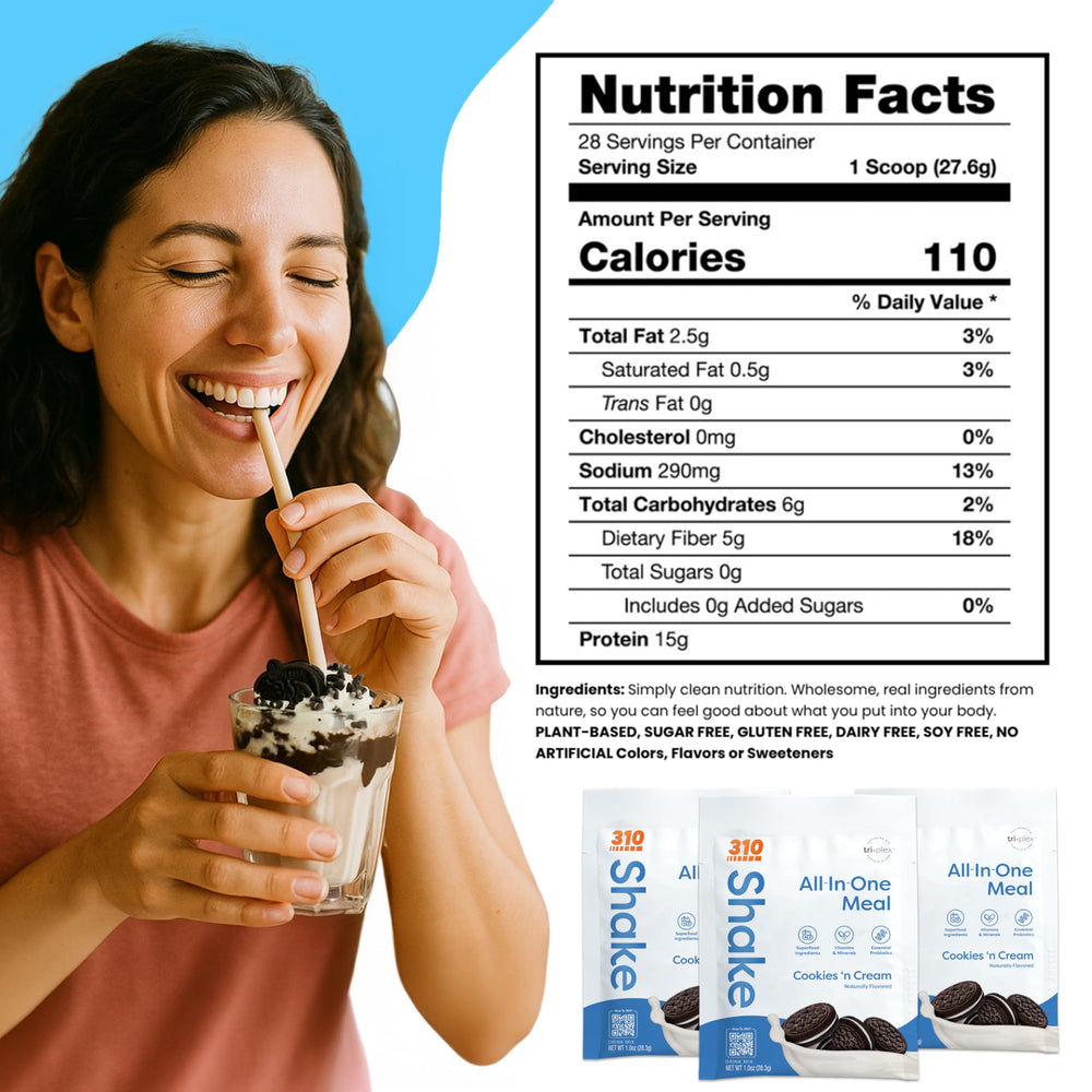 Vegan and keto friendly labeling on 310 Nutrition shake