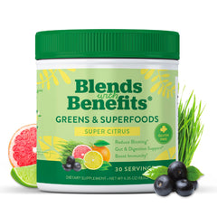 360 Nutrition Greens powder with probiotics supports daily gut-friendly wellness.