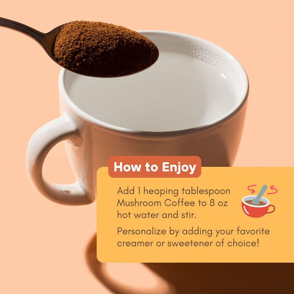 360 Nutrition instant coffee dissolving in hot water for fast prep.