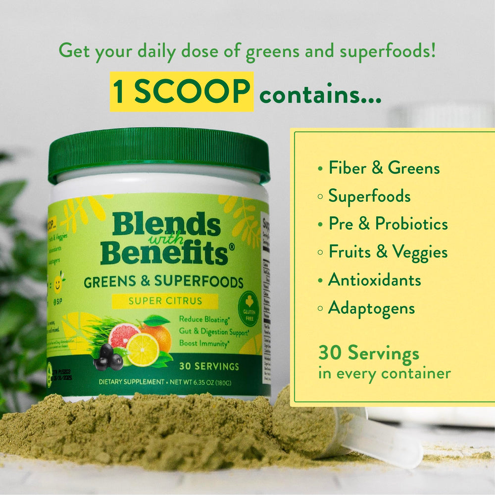 360 Nutrition glass of green shake demonstrates quick, convenient daily nutrition.