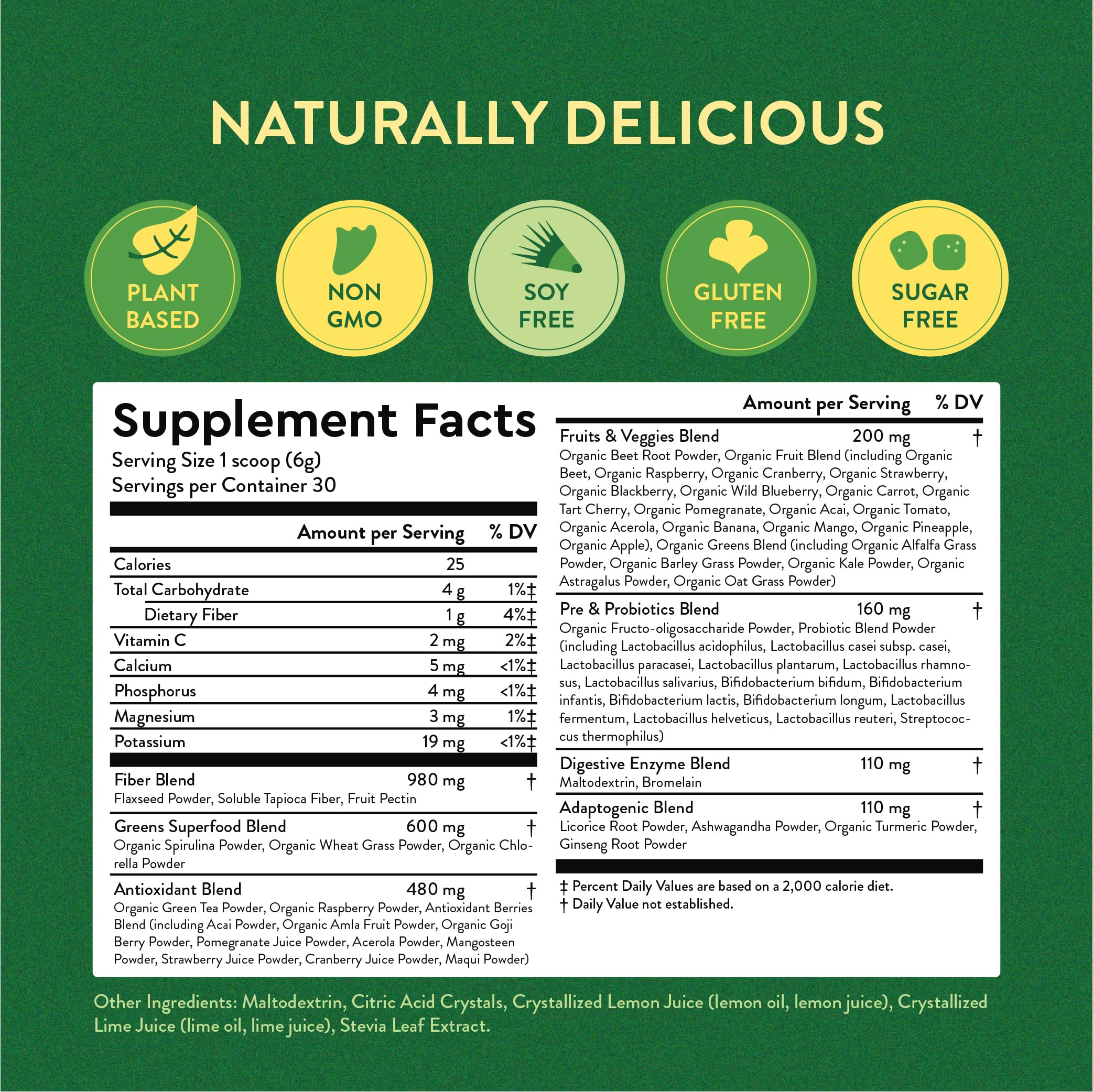 360 Nutrition antioxidant-rich greens support energy and immune-friendly lifestyle.