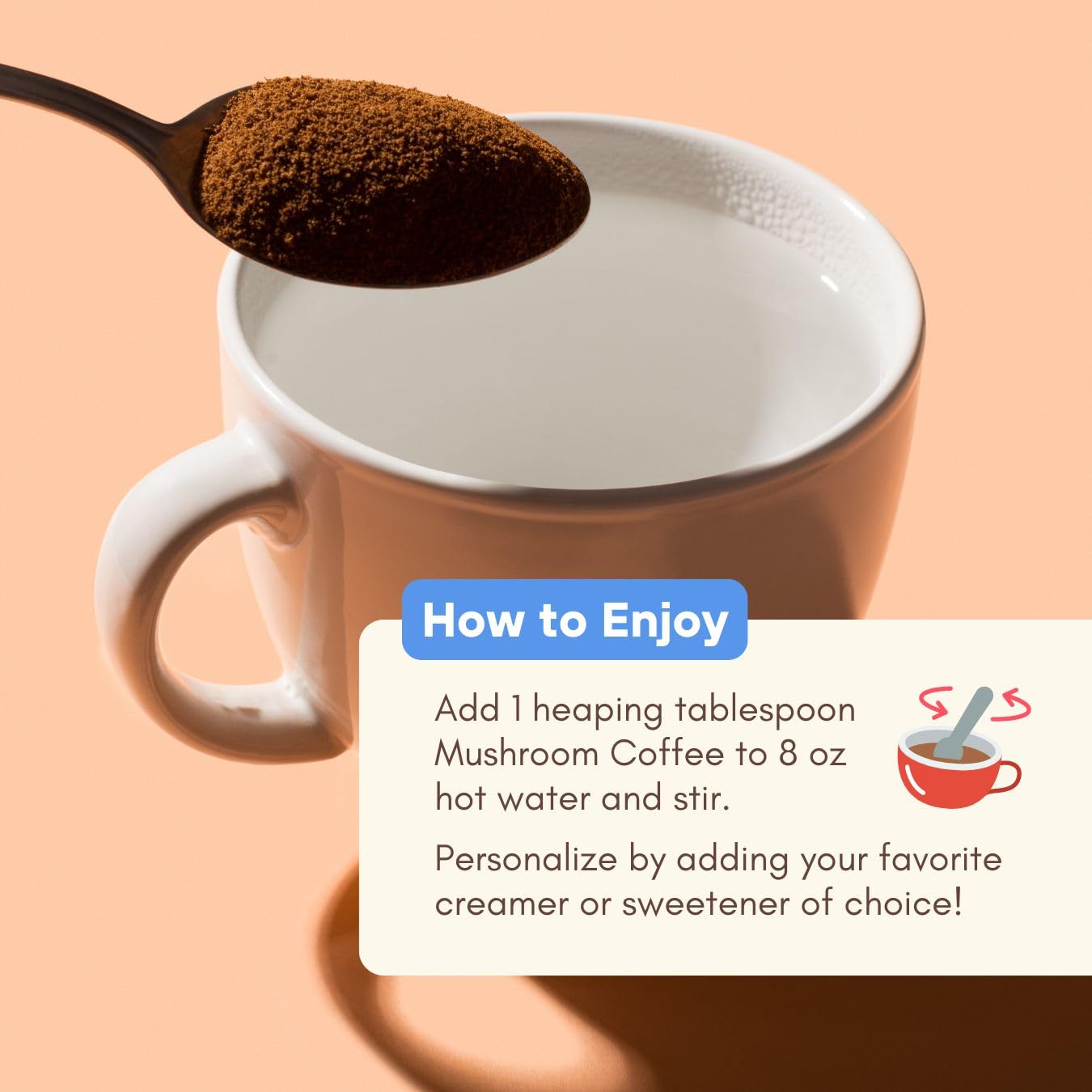 360 Nutrition ingredients label highlights cordyceps, lion’s mane, and ashwagandha