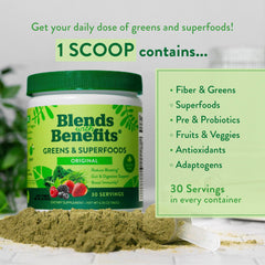 Close-up of digestive enzymes and probiotics ingredients in 360 Nutrition Super Greens