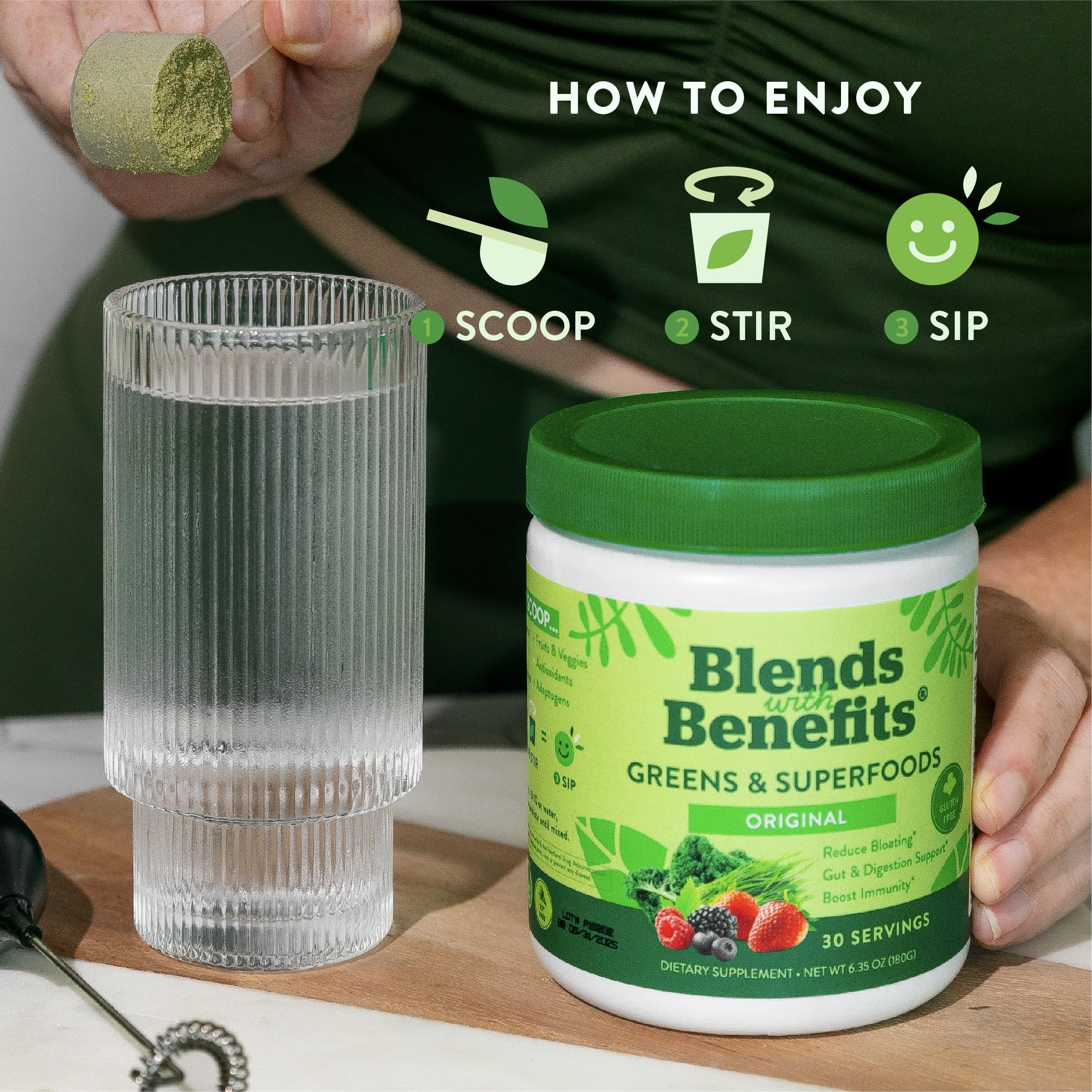 Gluten-free vegan formula of 360 Nutrition Super Greens supports sensitive diets