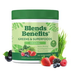 360 Nutrition Super Greens powder tub for daily wellness and fiber boost