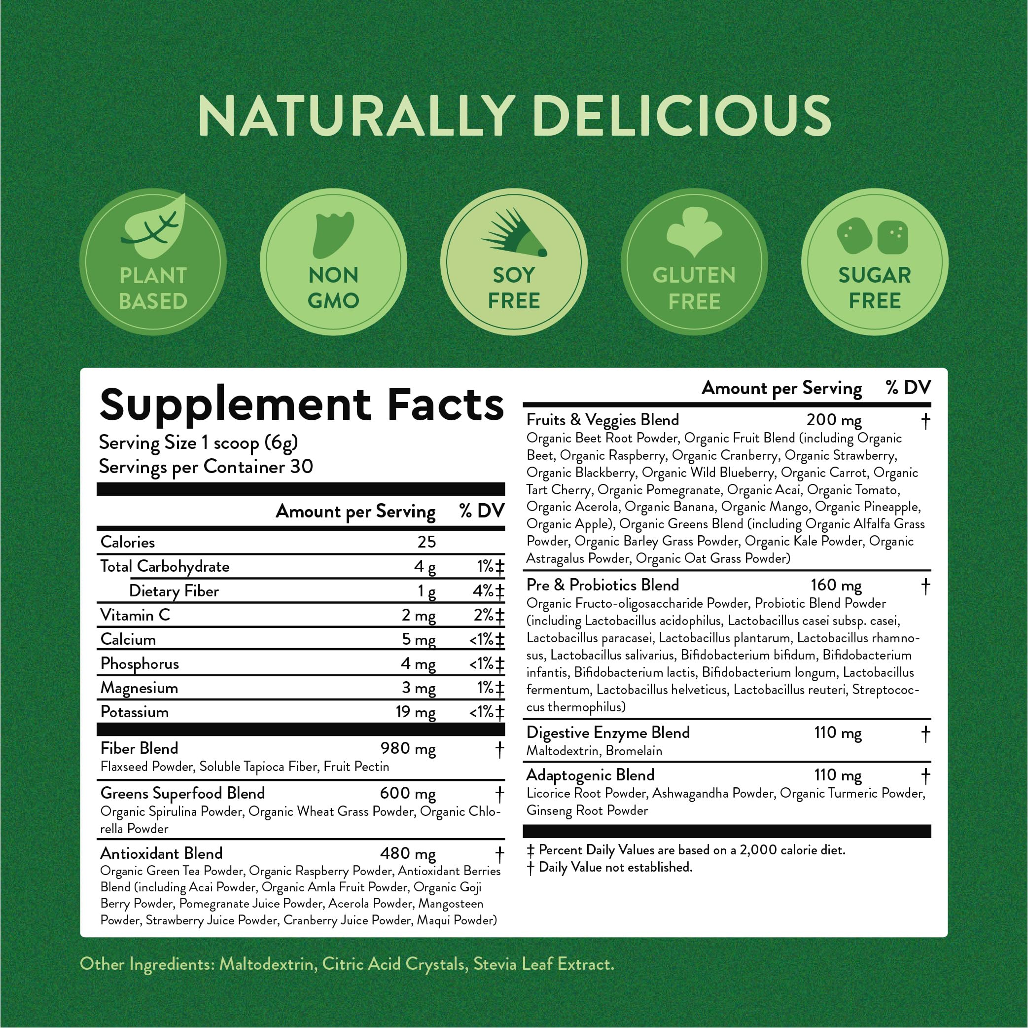 Prebiotic and probiotic blend supports gut-friendly daily routine in 360 Nutrition Super Greens