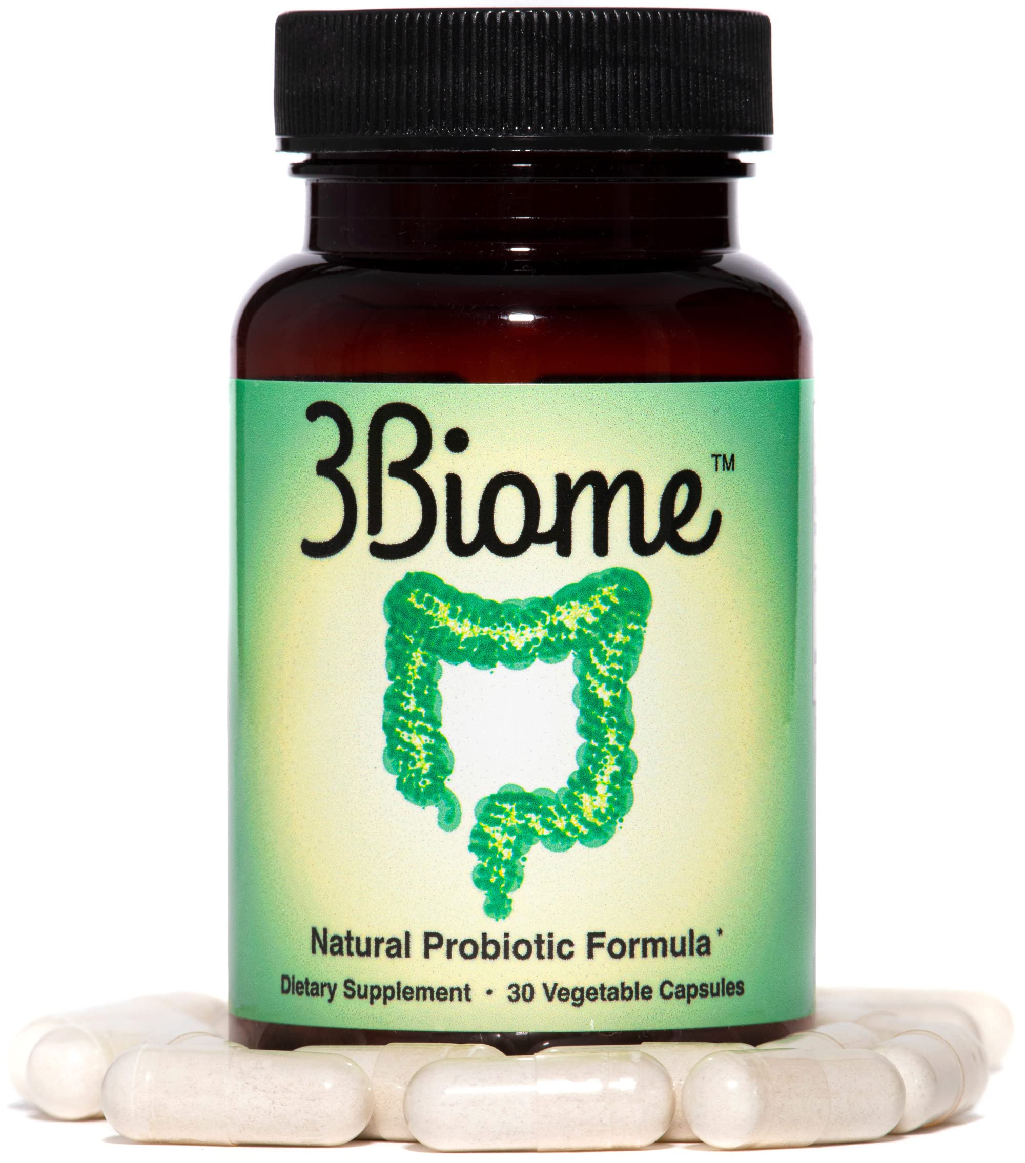 3Biome bottle on kitchen counter ready for daily routine.