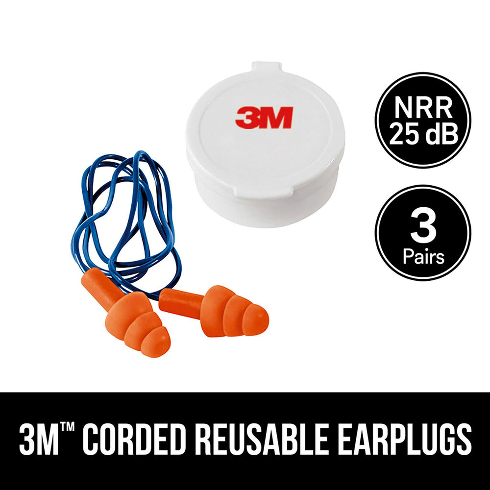 Attached cord keeps 3M earplugs close for quick access on site