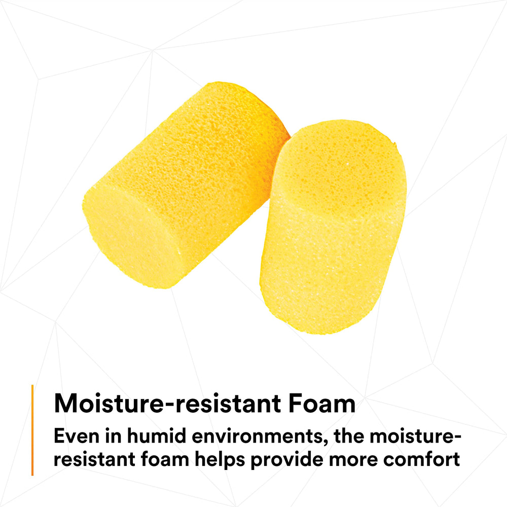 3M E-A-R Classic earplugs bright yellow color aids quick compliance checks