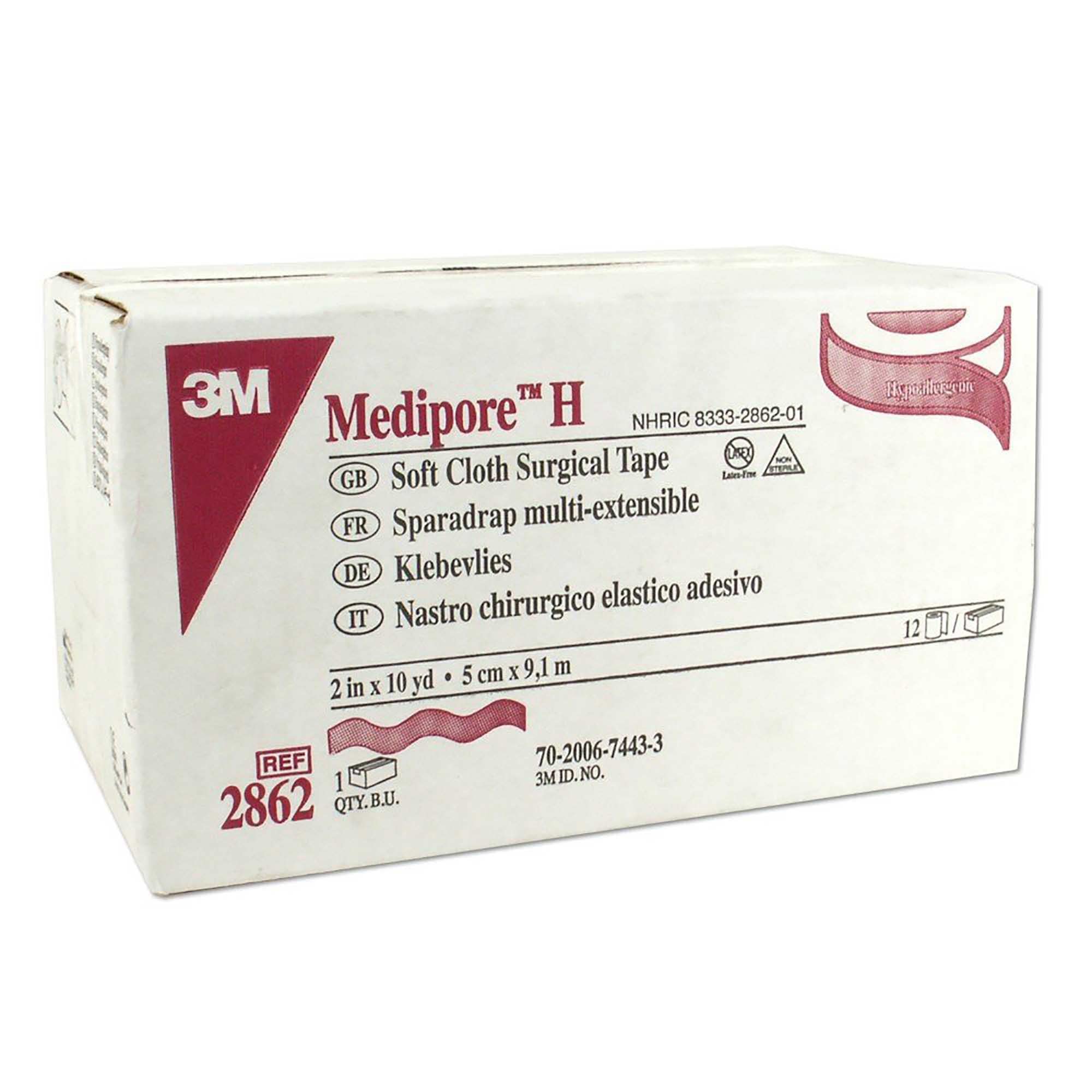3M Medipore H tape stretches across swelling for secure fit.