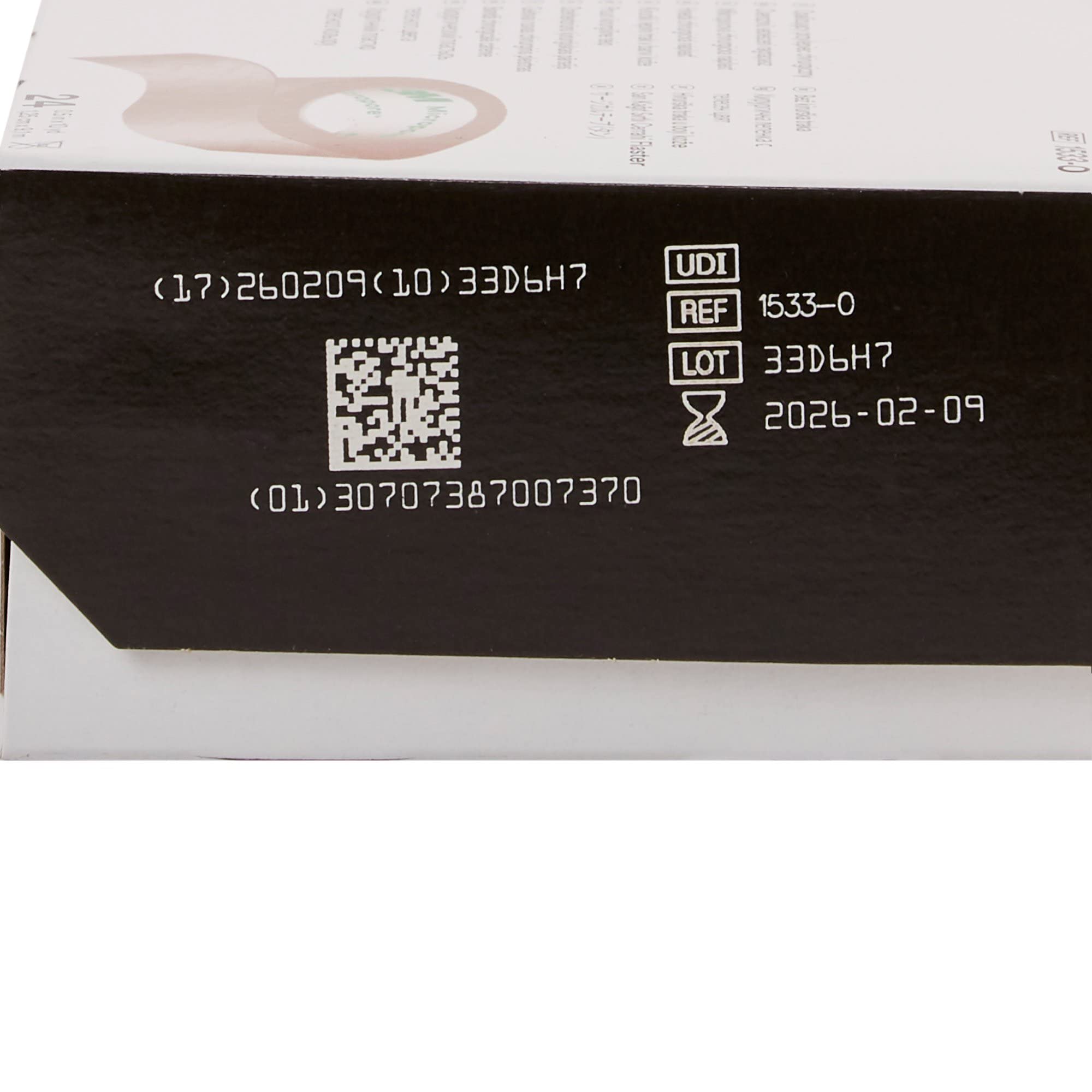Boxed 3M Micropore tan tape packaging for 24 rolls