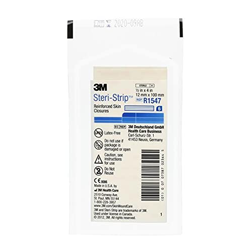 3M Steri-Strip reinforced closure strips laid out for breathable hypoallergenic adhesion