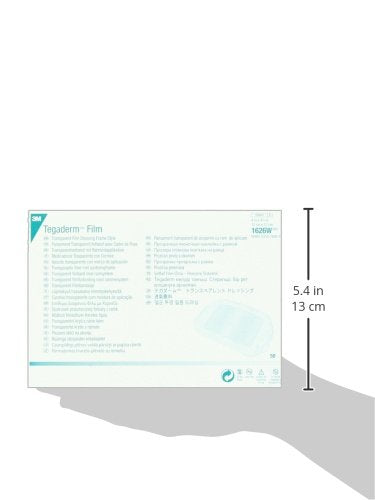 3M Tegaderm breathable film allows moisture and oxygen exchange for comfort.