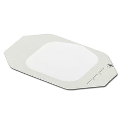 Side view shows flexible wear for comfort with 3M Tegaderm frame-style dressing