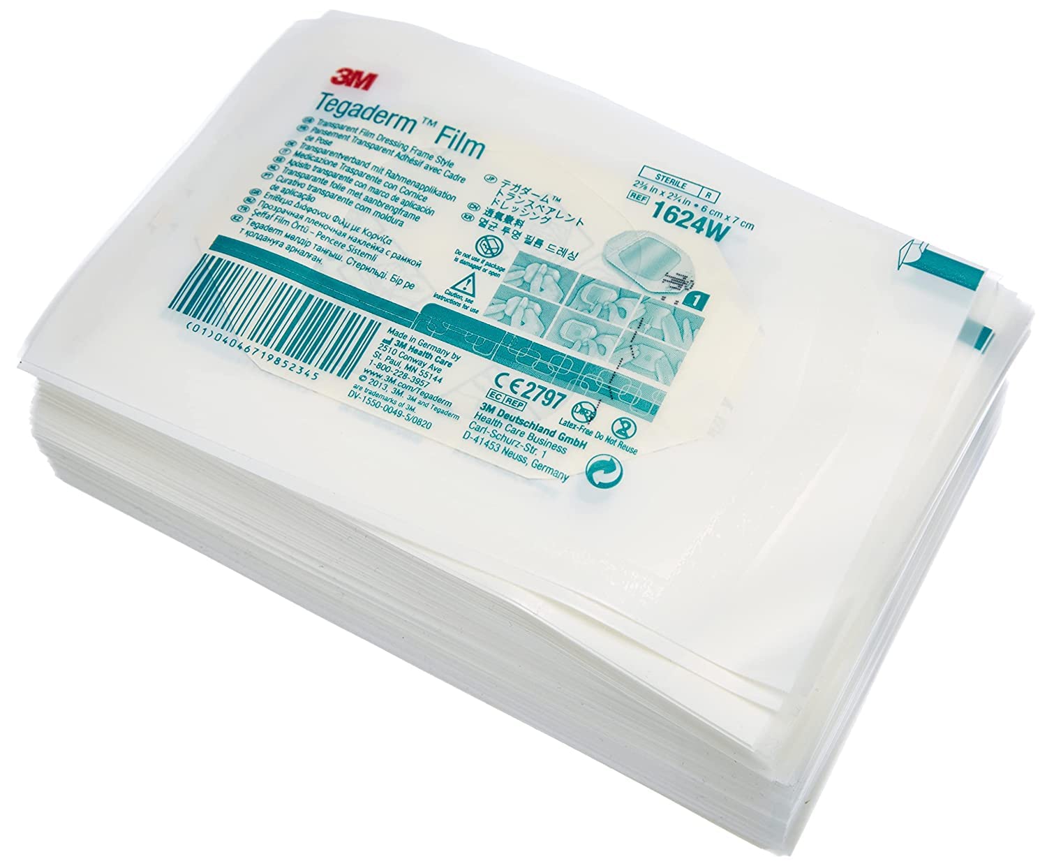 3M Tegaderm dressing is latex-free and gentle on sensitive skin.
