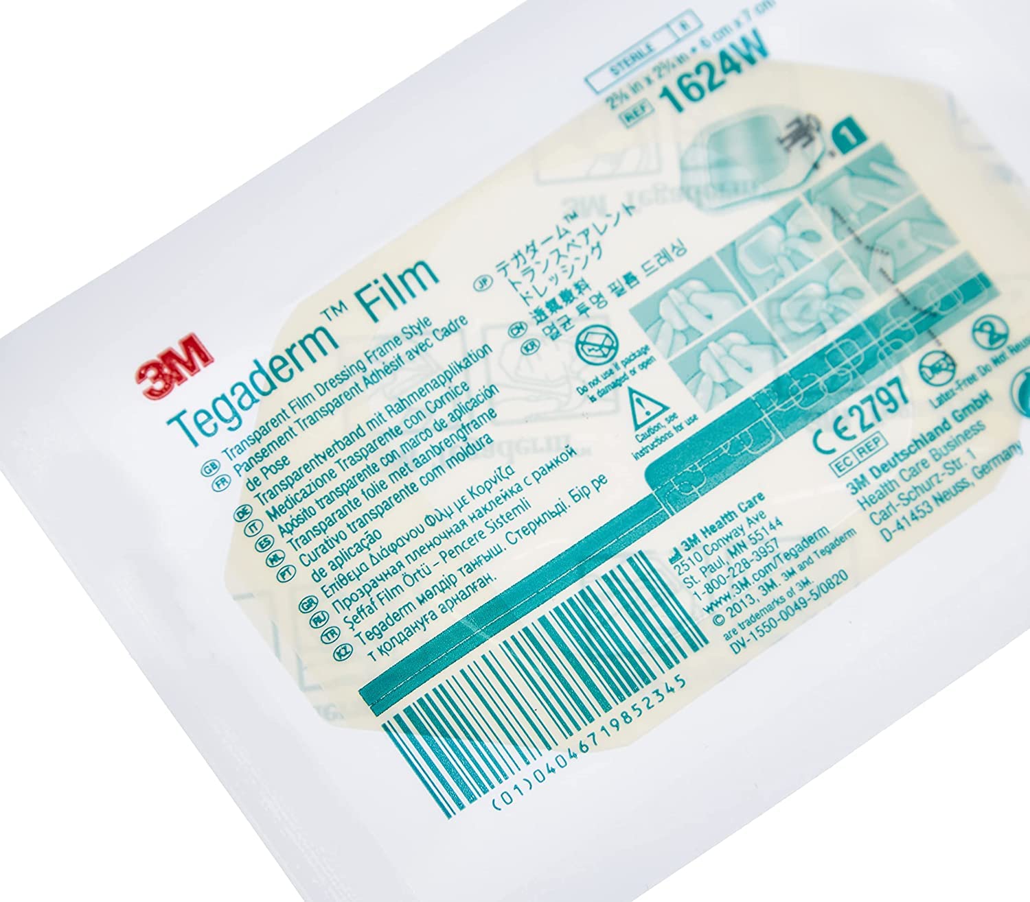 3M Tegaderm film dressing creates a sterile barrier against contaminants.
