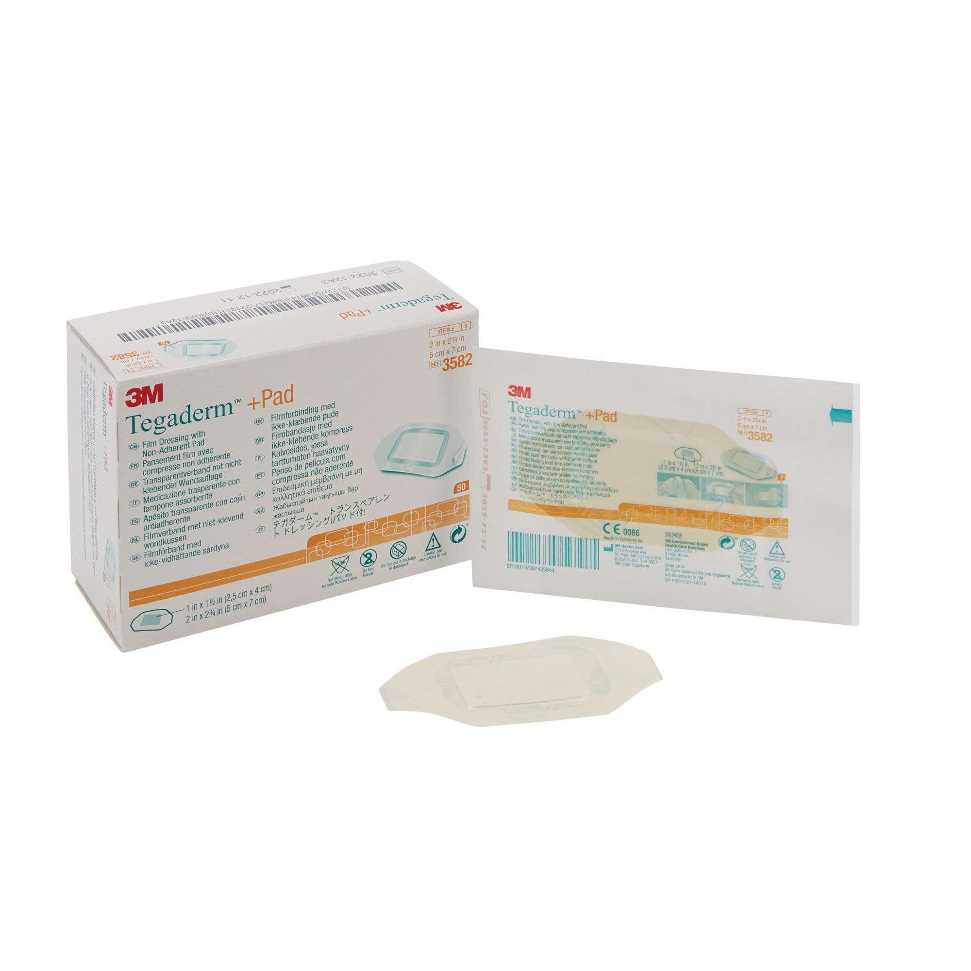 3M Tegaderm transparent film dressing clearly visible on skin, provides waterproof protection and easy wound monitoring.