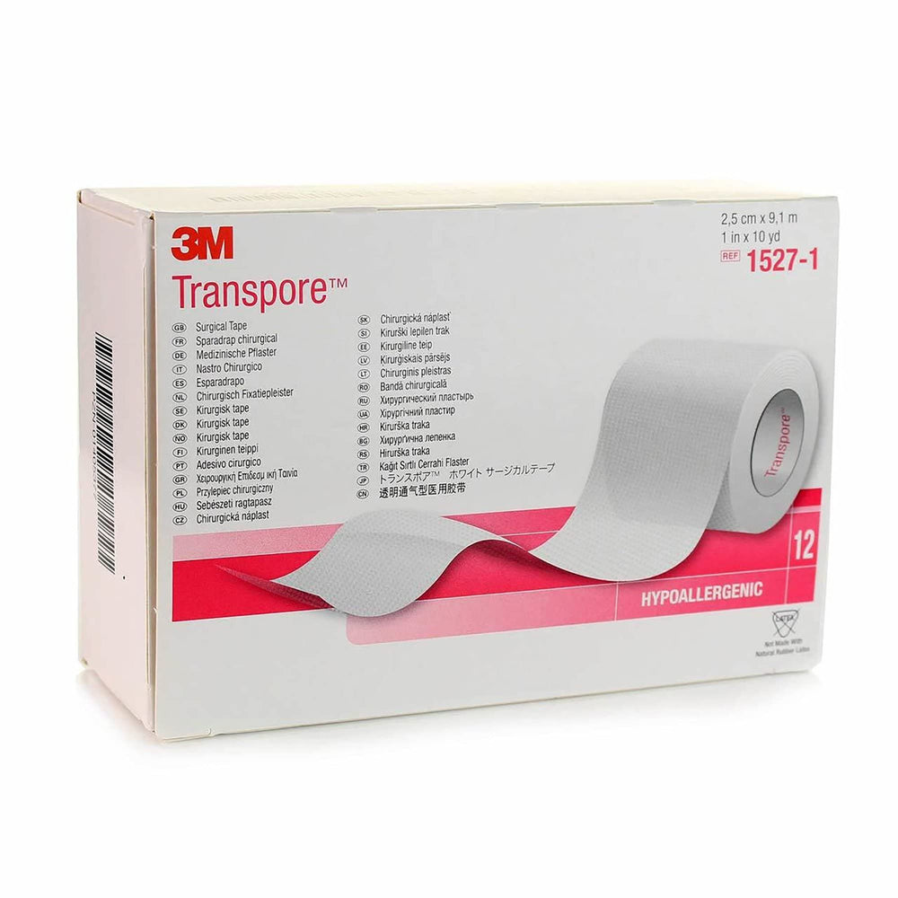 3M Transpore perforated design offers easy tearing even with gloves.
