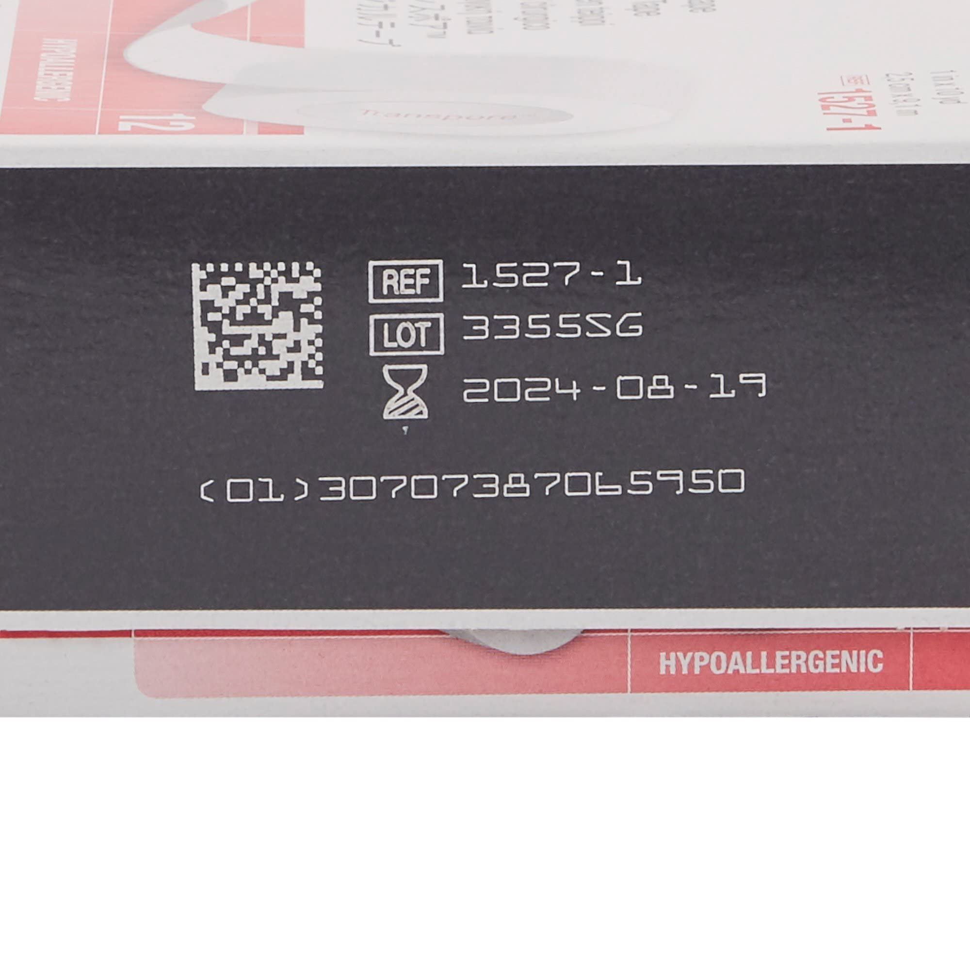 3M Transpore water-resistant tape stays in place during activity.