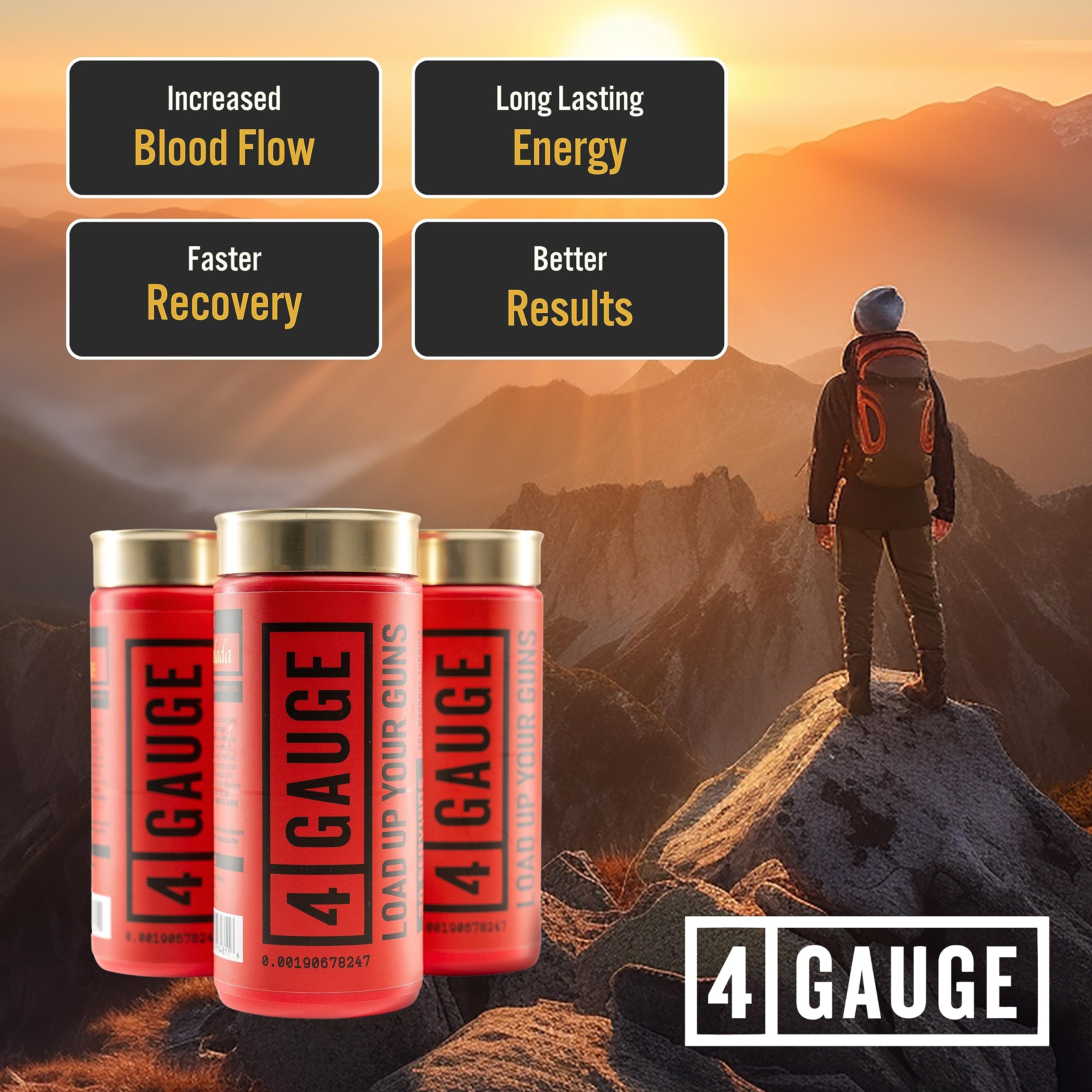 Prepared 4 Gauge drink in shaker during workout for steady energy