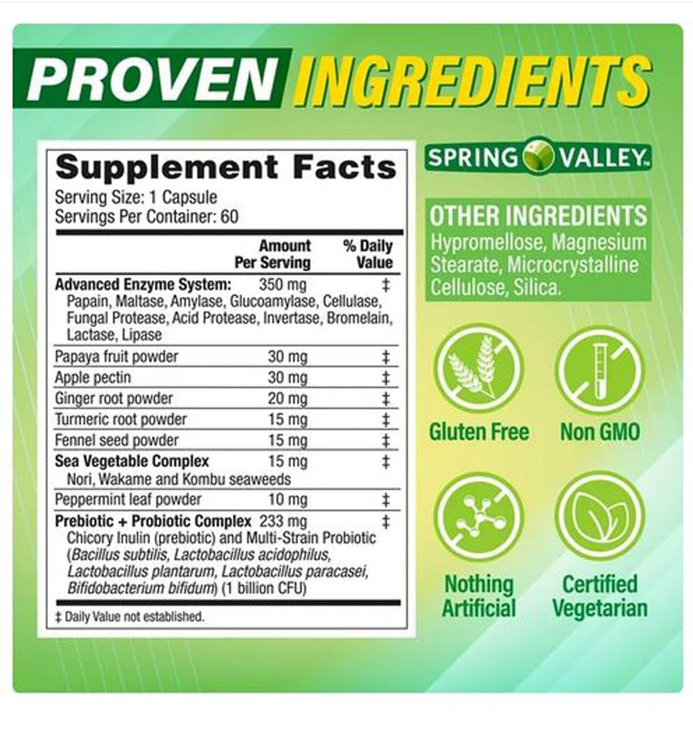 4 TOP CARE H4U bottle back label highlights probiotic and prebiotic support.