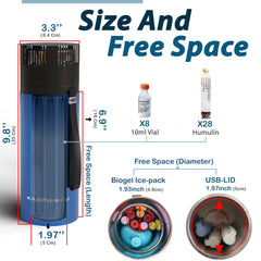 4ALLFAMILY Voyager Biogel interior highlights secure cooling for meds