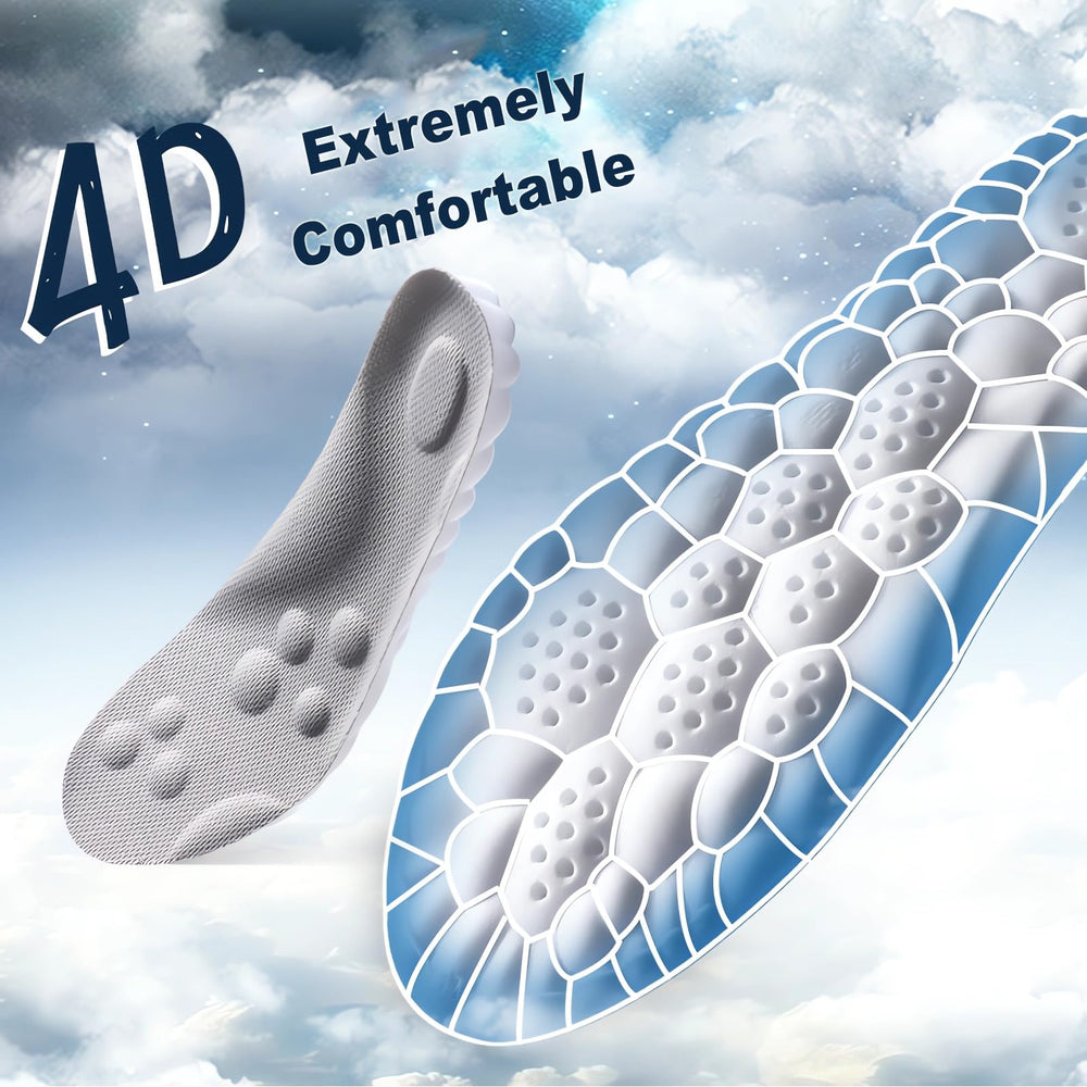 4D Cloud Soles acupressure massage feature refreshes feet after runs.