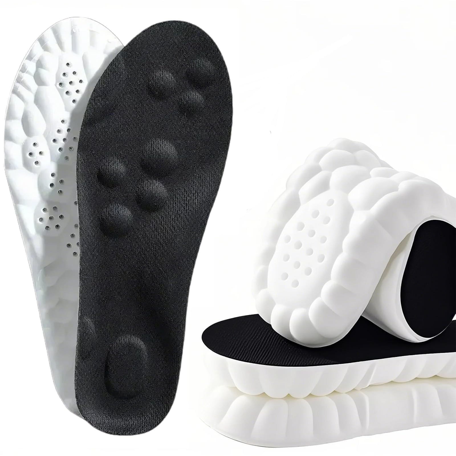 4D Cloud Soles arch support enhances stability for daily wear and workouts.