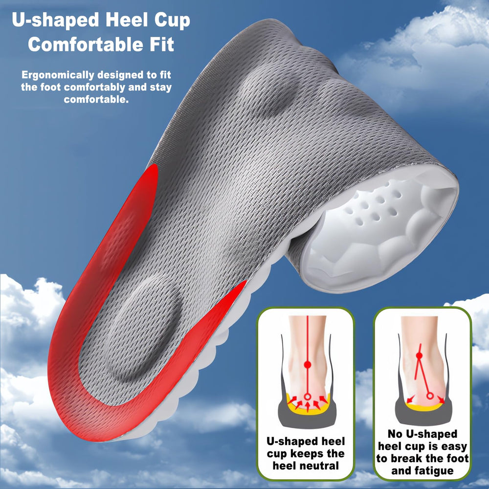 4D Cloud Soles trim-to-fit design fits many shoes.