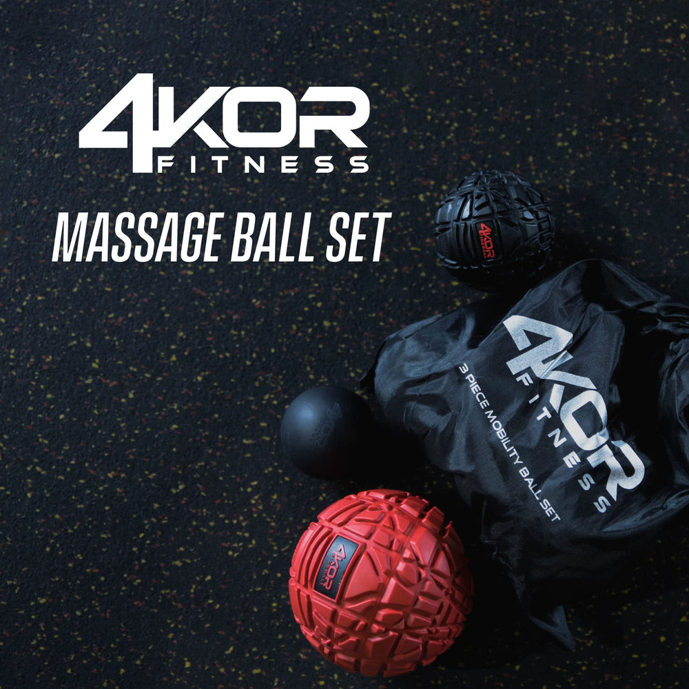 4KOR Massage Ball grid-pattern design aiding deeper tissue work